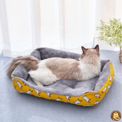 chat panier dreamynest jaune ragdoll detendu dedans