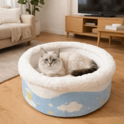 chat relaxant couffin pour chat salon