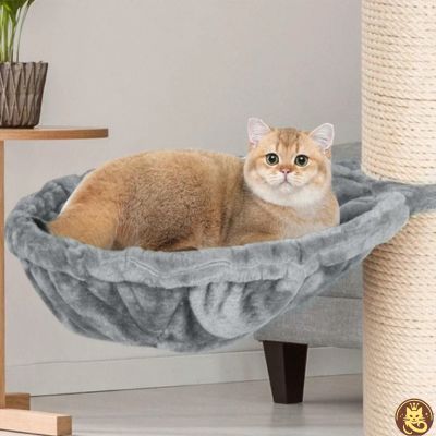 chat relaxant dans hamac pour chat hamaczen gris