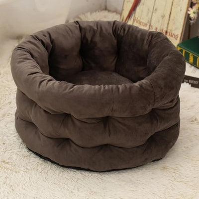 cocon pour chat marron chocolat
