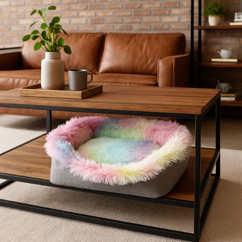 coussin pour chat nidou are en ciel