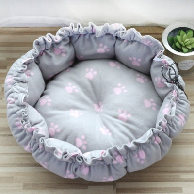 coussin pour chat rose pattes chat roses