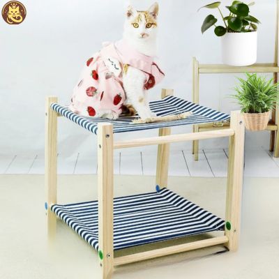 hamac chat harmony lounge bleu chat déguisé sur niveau supérieur