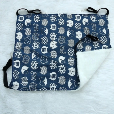 hamac pour chat bleu