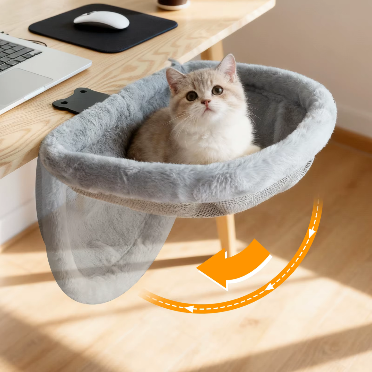 hamac pour chaton rabattable un geste chaton bureau à mes côtés