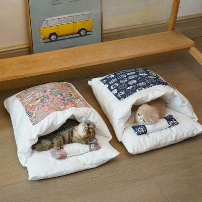 lit pour chat bleu chat relaxant rose chat endormi