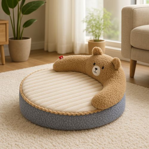 lit pour chat nid d'ourson variante brun