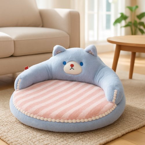 lit pour chat nid d'ourson variante rose