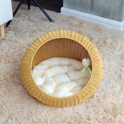 lit pour chaton variante blanc cassé