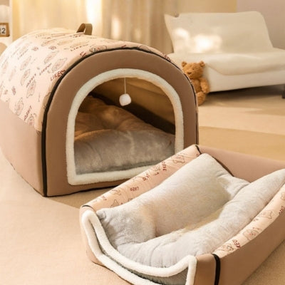 maison chat caramel transformée canapé lit