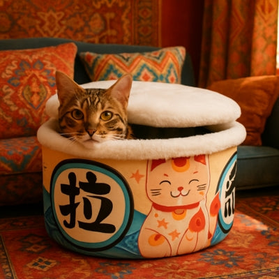 maison pour chat cocon ramen bangal dedans salon ethnique