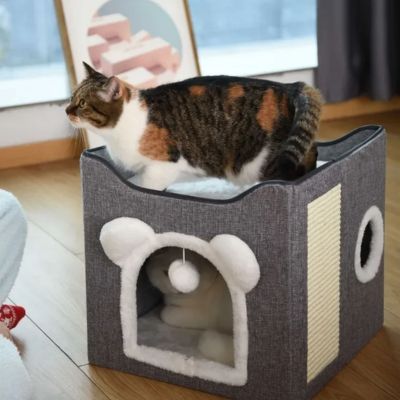maison pour les chats chat caché intérieur chat balcon