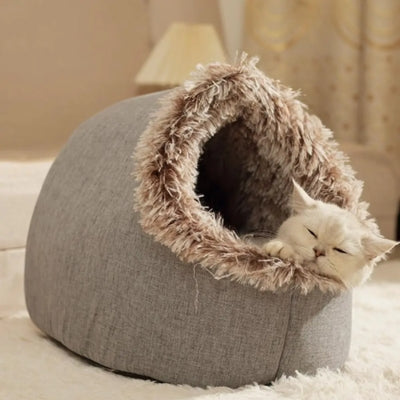niche à chat chat endormi dedans