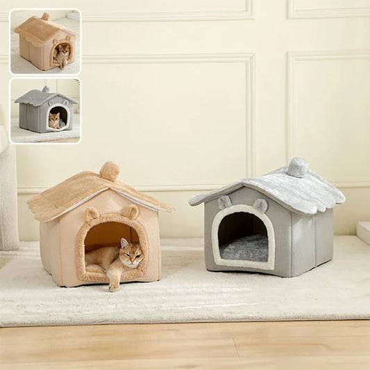 niche Ă  chat chaton observant dans marron niche grise