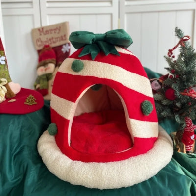 niche chat à côté décoration noel