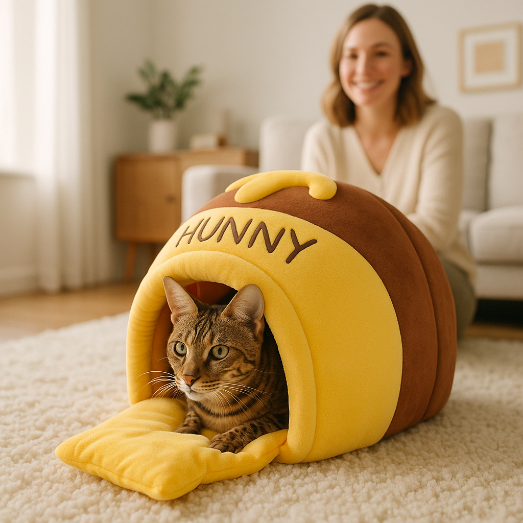 niche chat savannah dans nid mielleux femme ravie