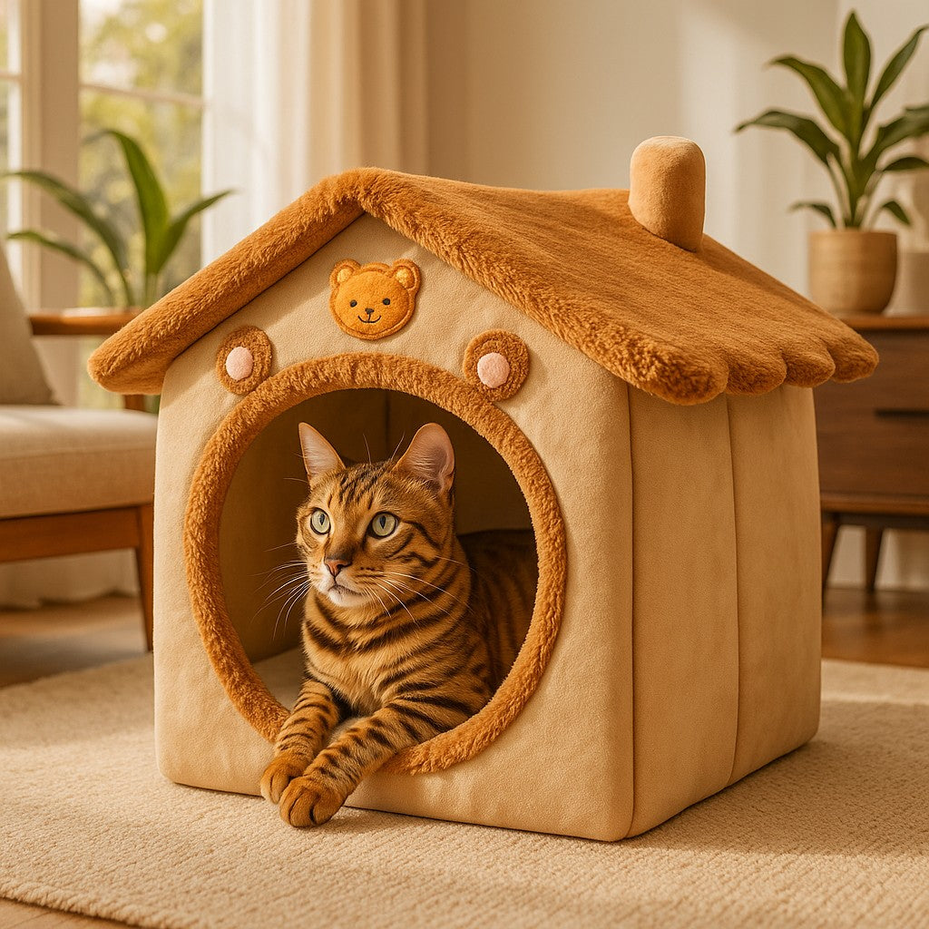 niche pour chat bangale cocon ourson