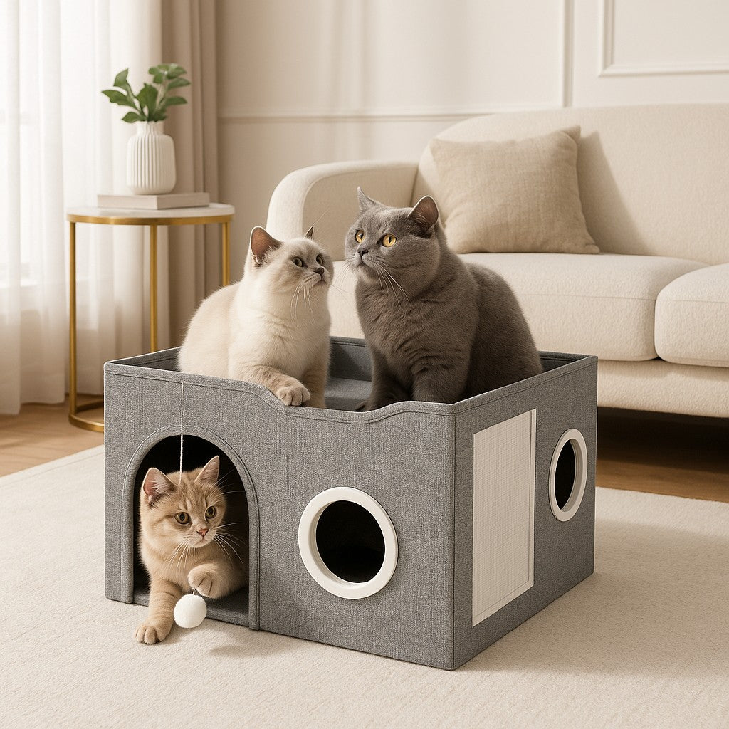 niche pour chat chats utilisant cozy maze