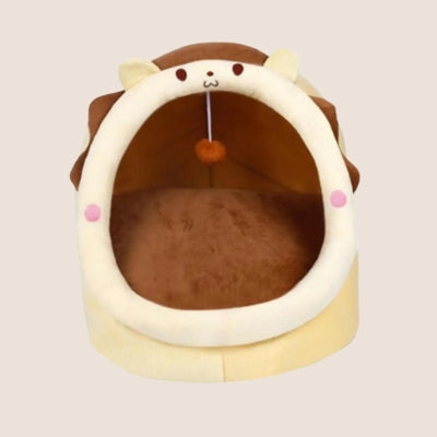 niches pour chat jaune marron