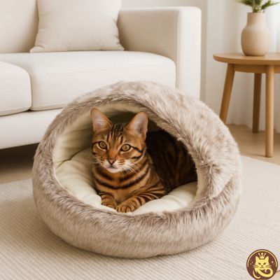 panier chat cloudy dream marron toyger detendu dedans