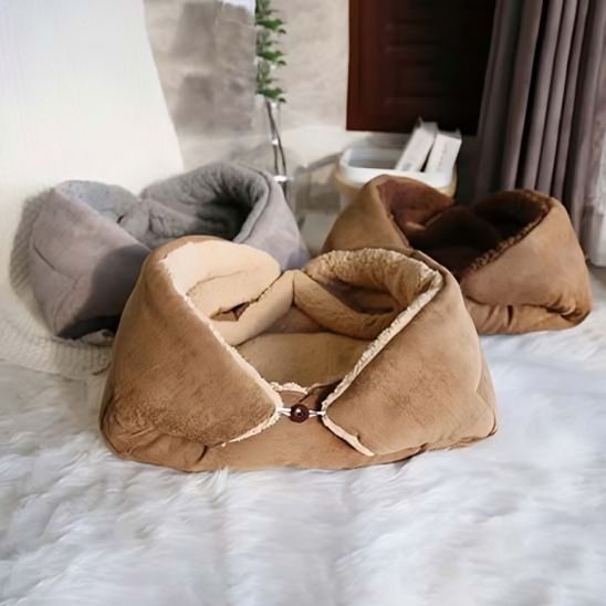 panier pour chat trois couleurs