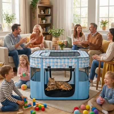 bamgal detendu maison chats invités autour