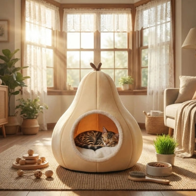 bangal dort couffin chaton poire douillette