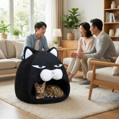 bangal lové couffin chaton maitre discute avec parents