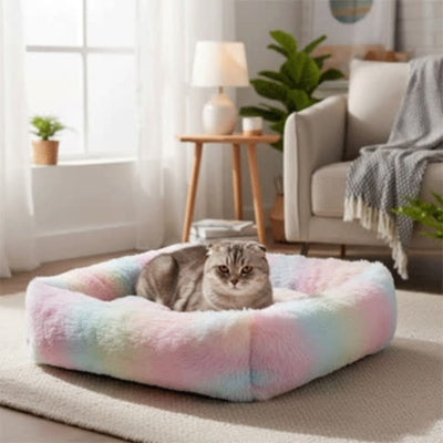 british shorthair relaxant sur coussin chaton