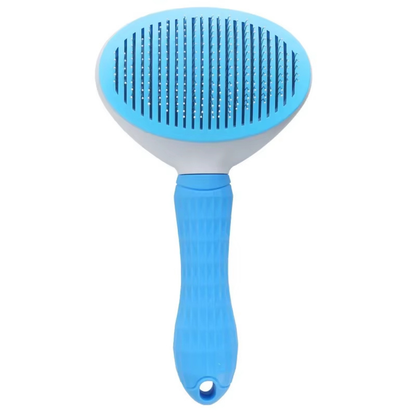 brosse pour chat bleue