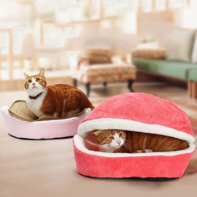chat caché nid chaton rose framboise autre observant nid rose poudré