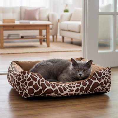 chat coussin chartreux en relaxation dessus