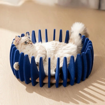 chat detendu dans cocoon chat lotus