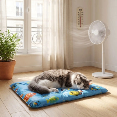 chat dort tapis refroidissement chat appartement chaud