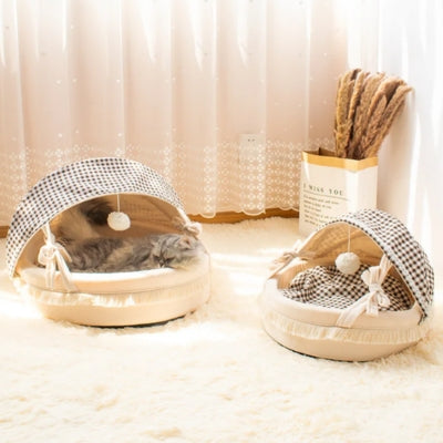 chat fait sieste dans couffin chaton autre couffin dans salon