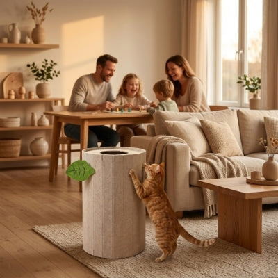 chat griffe niche chat feutre ambiance familiale