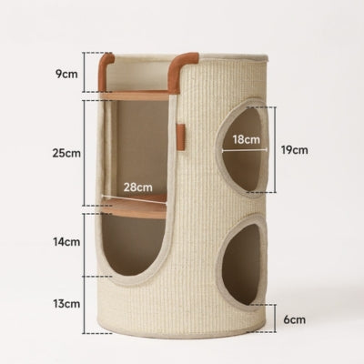 chat maison beige sans coussins