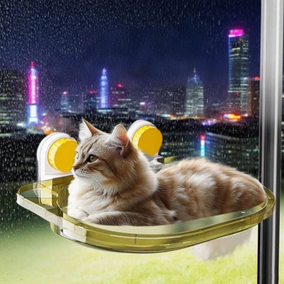 chat observant sur hamac chat suspendu à fenêtre