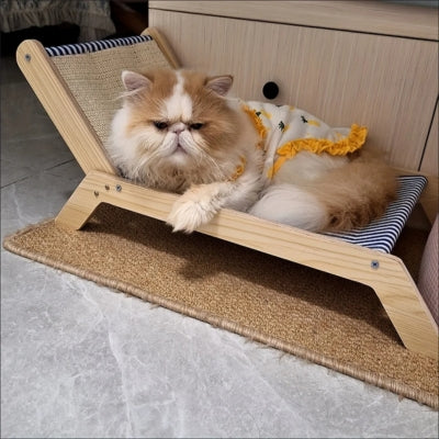 chat relaxant sur son hamac pour chat sur pied