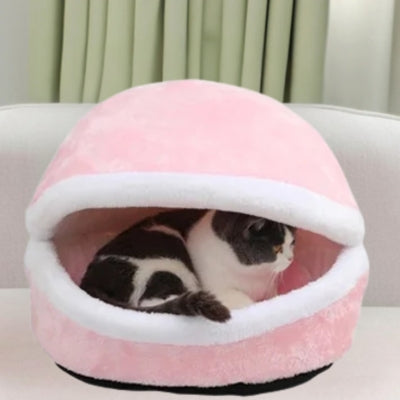 chaton detendu nid chaton rose poudré