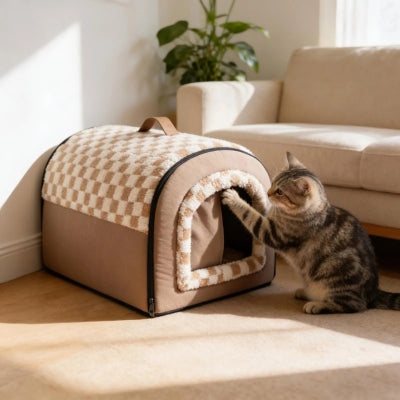 chaton griffe sa maison pour chaton