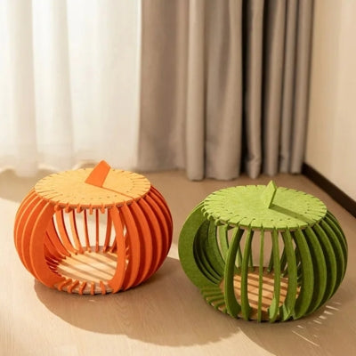 cocon pour chat orange et vert