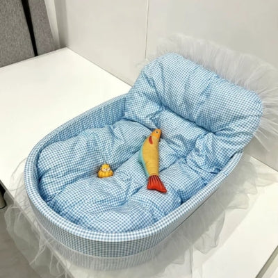 couffin chaton bleu