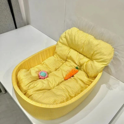 couffin chaton jaune