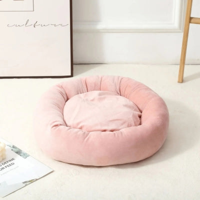 couffin pour chat rose poudré