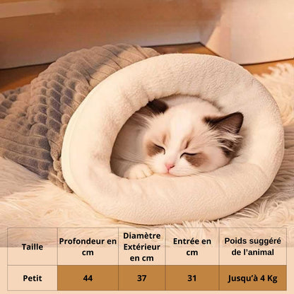 Couffin pour chaton, dimensions taille Petit, chaton endormi