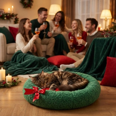 coussin à chat coconoël amis salon apéro
