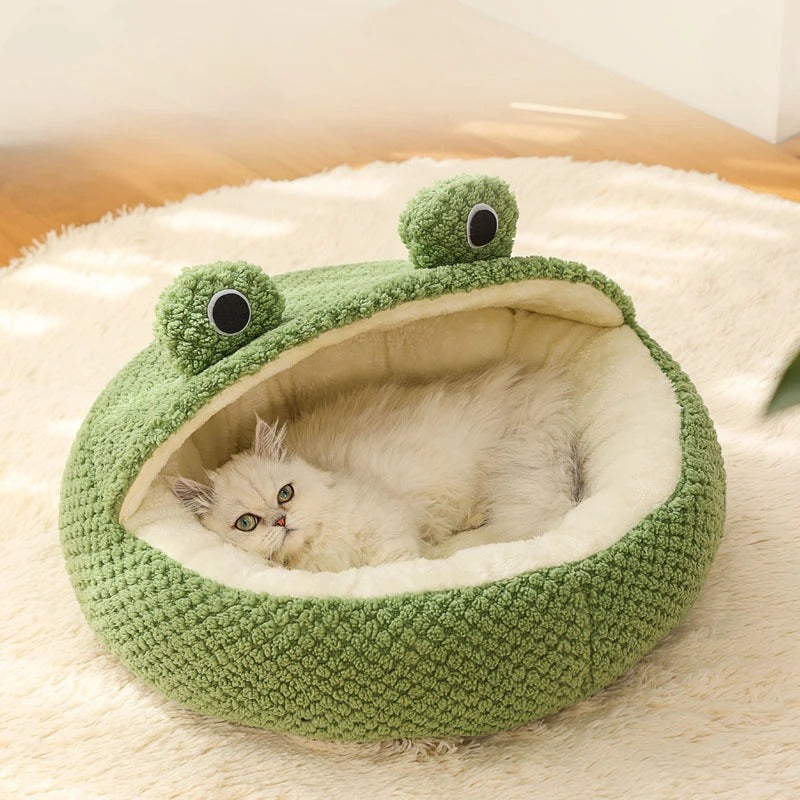 coussin chat frogy dodo chat relaxant dans version coussin couvert