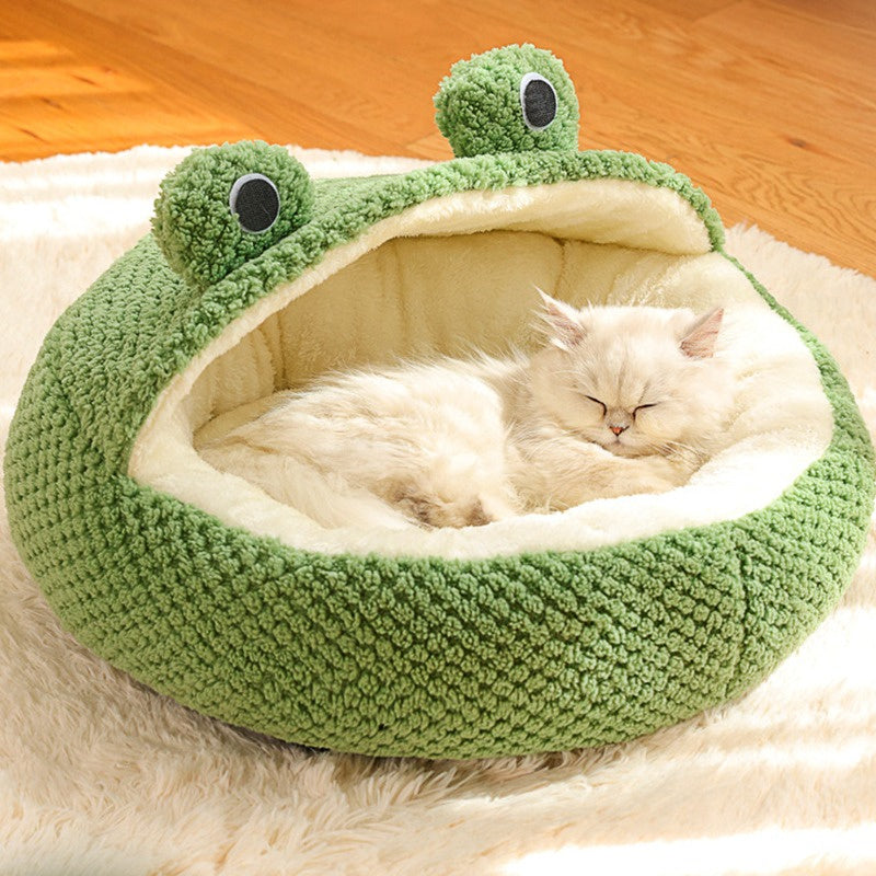 coussin chat frogy dodo persan blanc endormi dedans