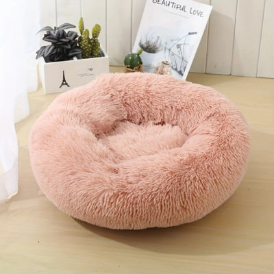 coussin chat rose poudré